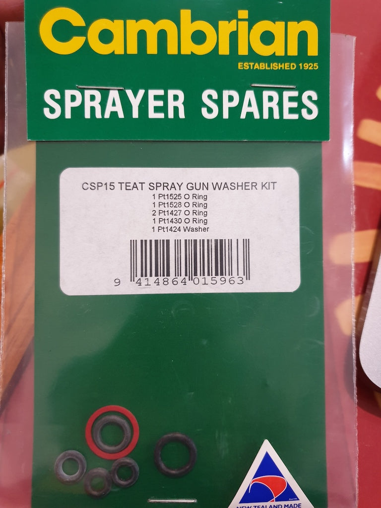 Cambrian Teat Spray Gun CSP15 Washer Kit - Growing Potential