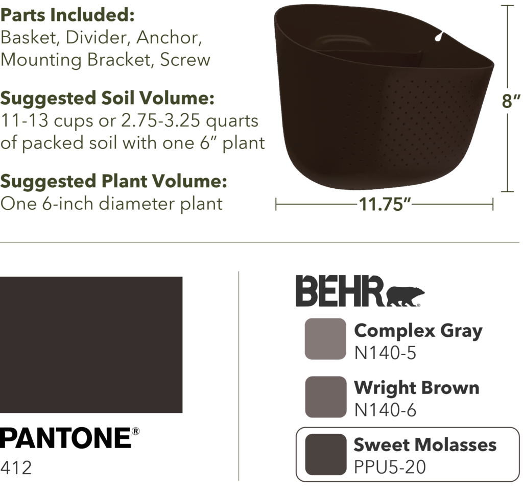 Eco Wall Planter - Espresso