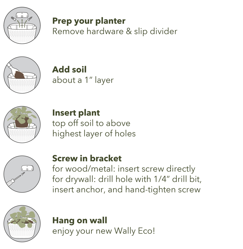 Eco Wall Planter - Espresso